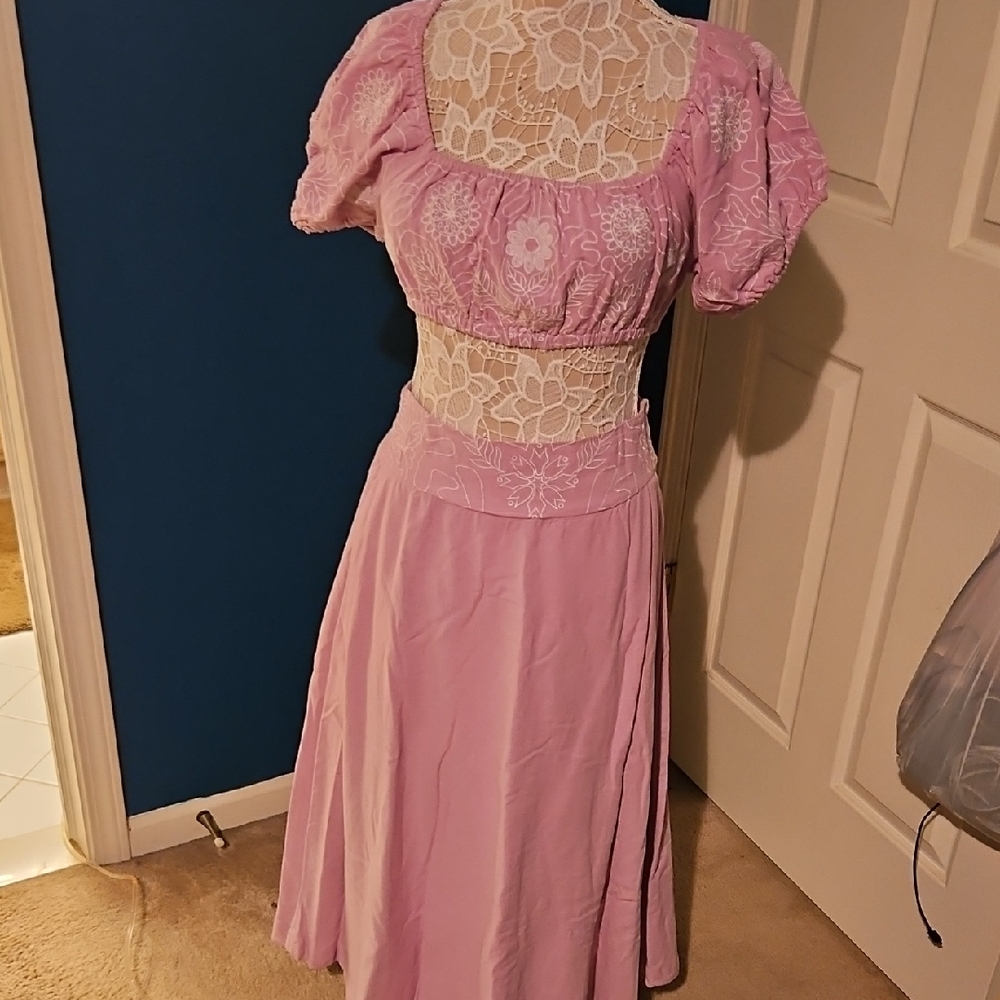 Free People Pink Floral Women's Skirt